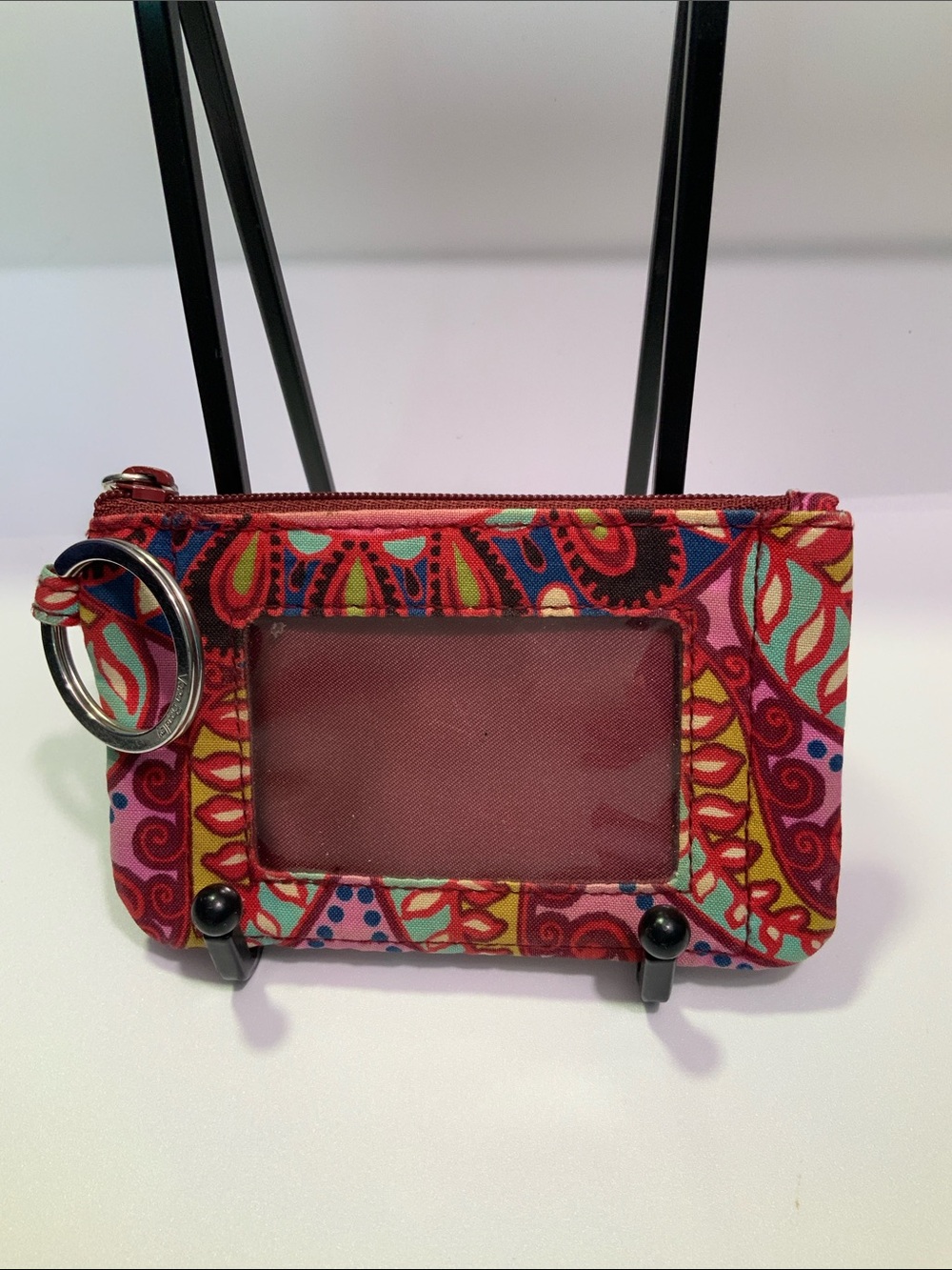 Vera Bradley Paisley ID Wallet - Red, Pink, Green, Blue